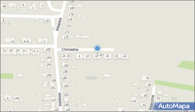 Siemianowice Śląskie, Chmielna, 14, mapa Siemianowice Śląskie