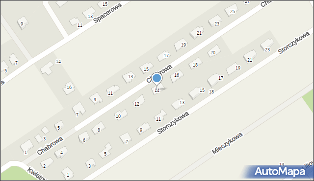 Silno, Chabrowa, 14, mapa Silno