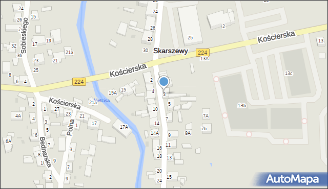 Skarszewy, Chojnicka, 3, mapa Skarszewy