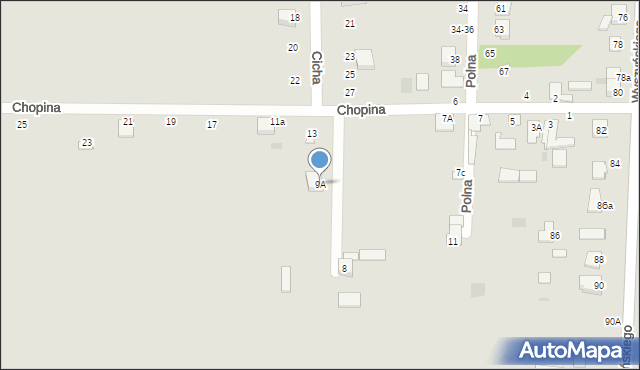 Skaryszew, Chopina Fryderyka, 9A, mapa Skaryszew