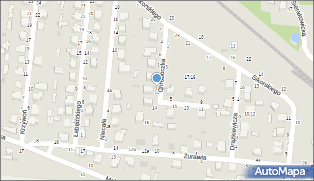 Skierniewice, Chroboczka Emila, prof., 12, mapa Skierniewic