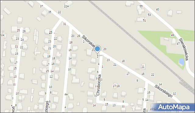 Skierniewice, Chroboczka Emila, prof., 2, mapa Skierniewic