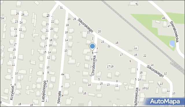 Skierniewice, Chroboczka Emila, prof., 6, mapa Skierniewic