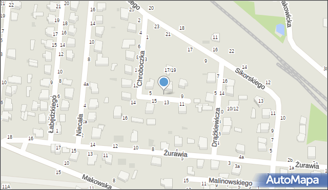 Skierniewice, Chroboczka Emila, prof., 7, mapa Skierniewic