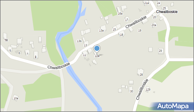 Sławków, Chwaliboskie, 12a, mapa Sławków