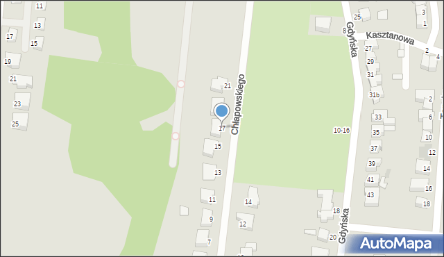 Słupsk, Chłapowskiego Dezyderego, gen., 17, mapa Słupska