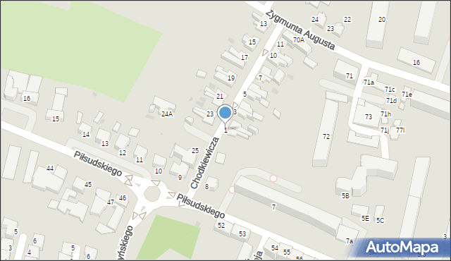 Słupsk, Chodkiewicza Jana Karola, hetm., 1, mapa Słupska