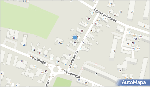 Słupsk, Chodkiewicza Jana Karola, hetm., 23, mapa Słupska