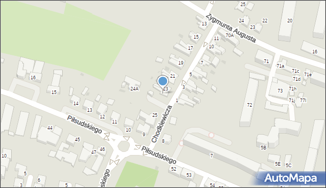 Słupsk, Chodkiewicza Jana Karola, hetm., 24, mapa Słupska