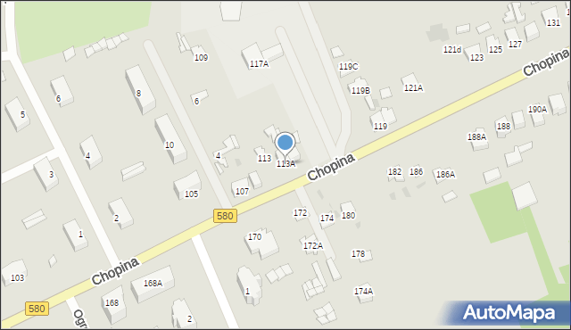 Sochaczew, Chopina Fryderyka, 113A, mapa Sochaczew