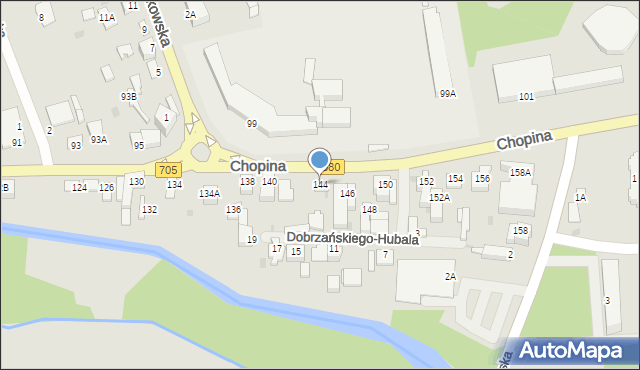 Sochaczew, Chopina Fryderyka, 144, mapa Sochaczew