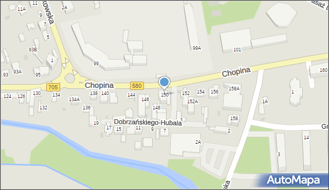 Sochaczew, Chopina Fryderyka, 150, mapa Sochaczew
