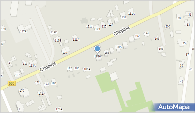 Sochaczew, Chopina Fryderyka, 188A, mapa Sochaczew