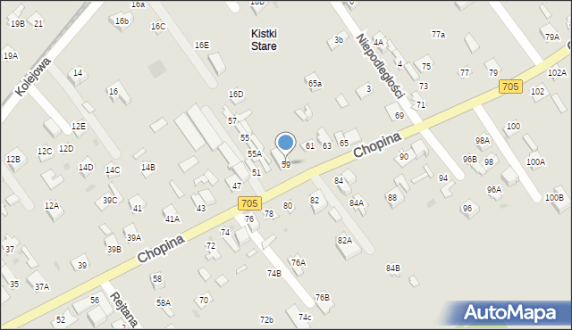 Sochaczew, Chopina Fryderyka, 59, mapa Sochaczew