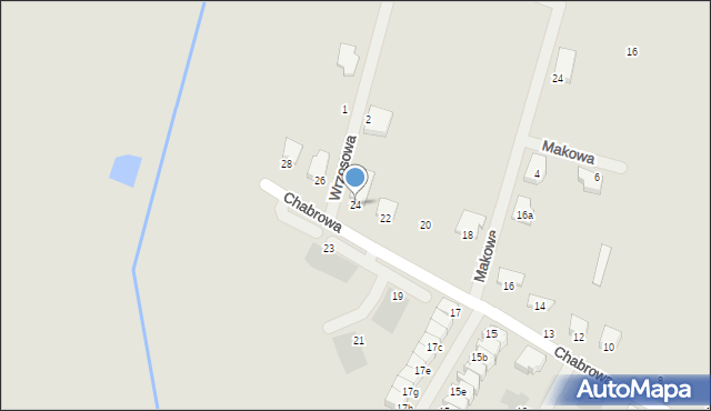 Sokołów Podlaski, Chabrowa, 24, mapa Sokołów Podlaski