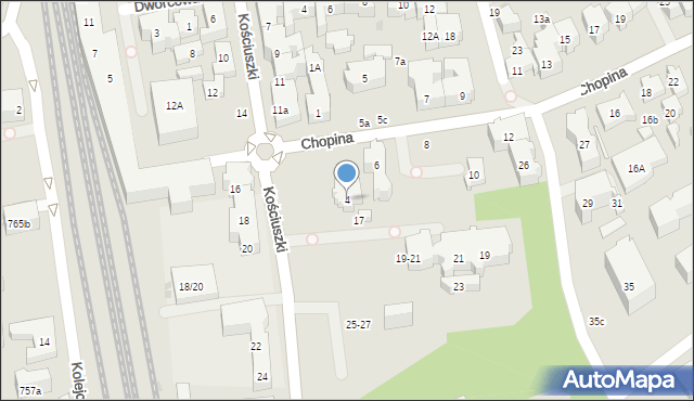 Sopot, Chopina Fryderyka, 4, mapa Sopotu