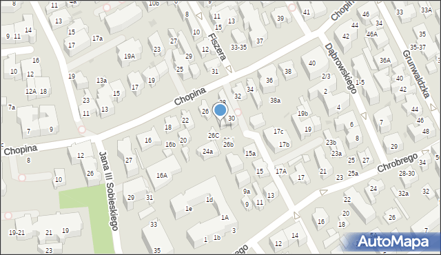Sopot, Chopina Fryderyka, 26a, mapa Sopotu