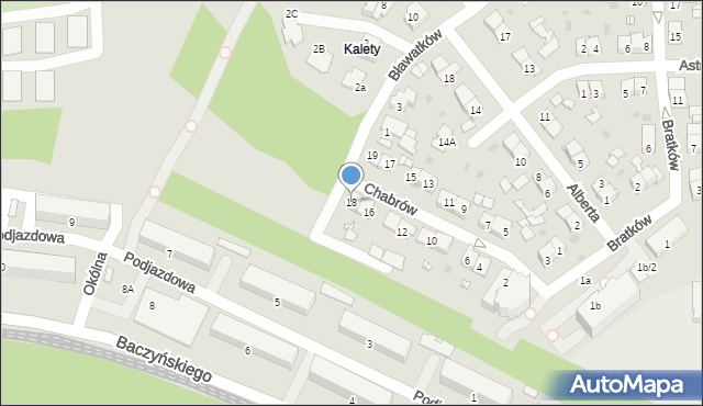 Sosnowiec, Chabrów, 18, mapa Sosnowca