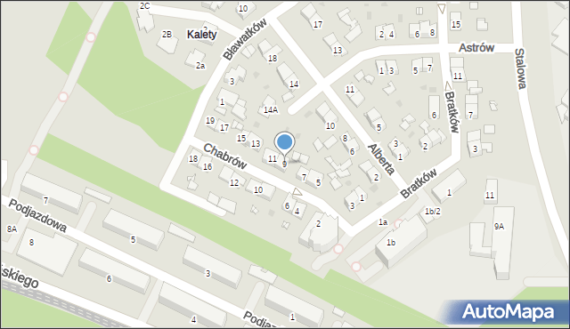 Sosnowiec, Chabrów, 9, mapa Sosnowca