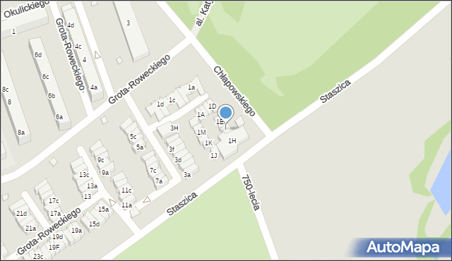 Śrem, Chłapowskiego Dezyderego, gen., 1G, mapa Śrem