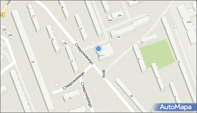 Śrem, Chłapowskiego Dezyderego, gen., 26, mapa Śrem