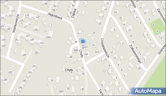 Stalowa Wola, Chyły, 19, mapa Stalowa Wola