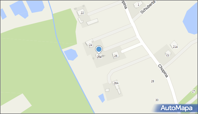 Stare Budy, Chopina Fryderyka, 26a, mapa Stare Budy