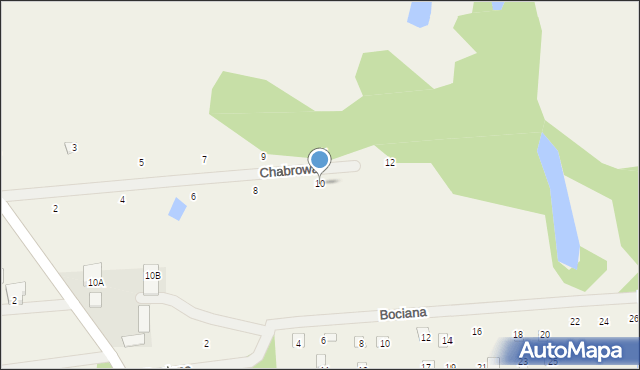 Strachów, Chabrowa, 10, mapa Strachów