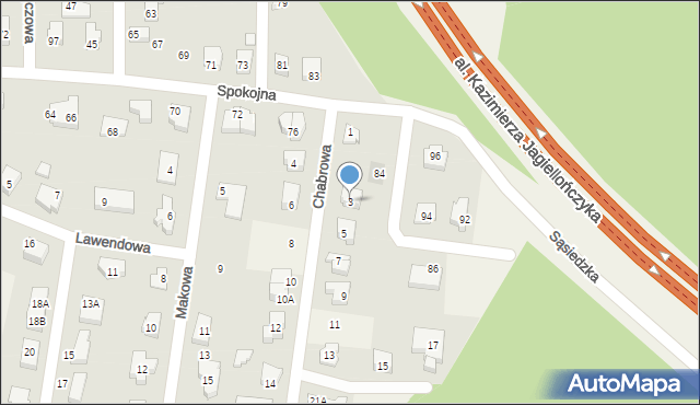 Straszyn, Chabrowa, 3, mapa Straszyn