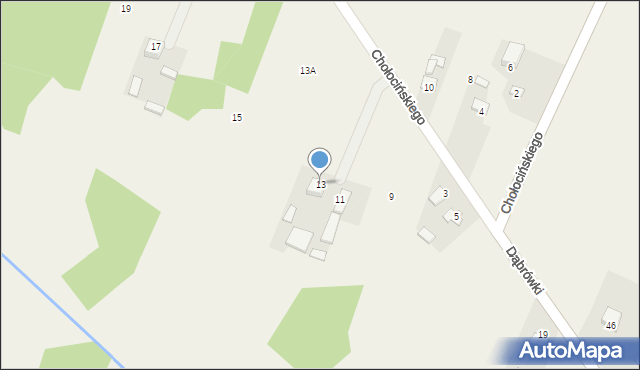 Strzegomek, Chołocińskiego Jana, inż., 13, mapa Strzegomek