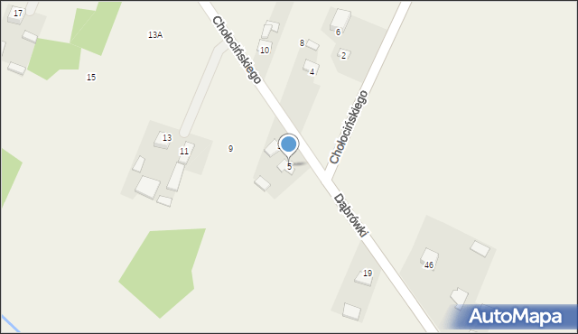 Strzegomek, Chołocińskiego Jana, inż., 5, mapa Strzegomek