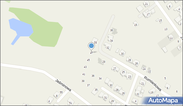 Suchy Las, Chabrowa, 47, mapa Suchy Las