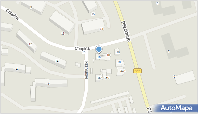 Suwałki, Chopina Fryderyka, 16, mapa Suwałk