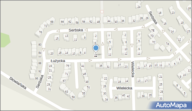 Świdnica, Chorwacka, 12, mapa Świdnicy