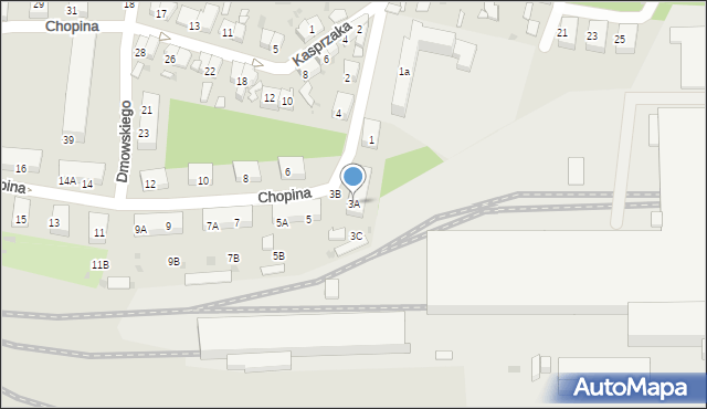 Świętochłowice, Chopina Fryderyka, 3A, mapa Świętochłowice