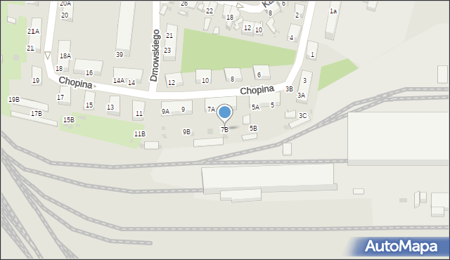 Świętochłowice, Chopina Fryderyka, 7B, mapa Świętochłowice