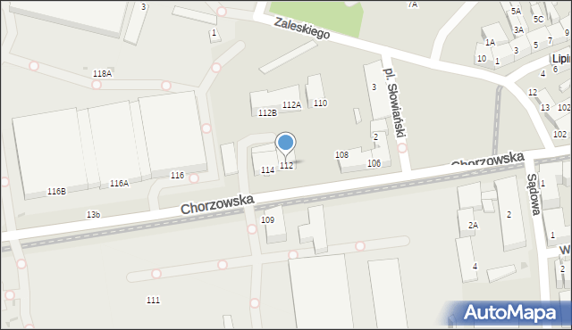 Świętochłowice, Chorzowska, 112, mapa Świętochłowice
