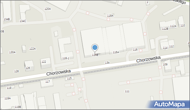 Świętochłowice, Chorzowska, 116B, mapa Świętochłowice