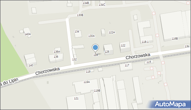 Świętochłowice, Chorzowska, 128, mapa Świętochłowice