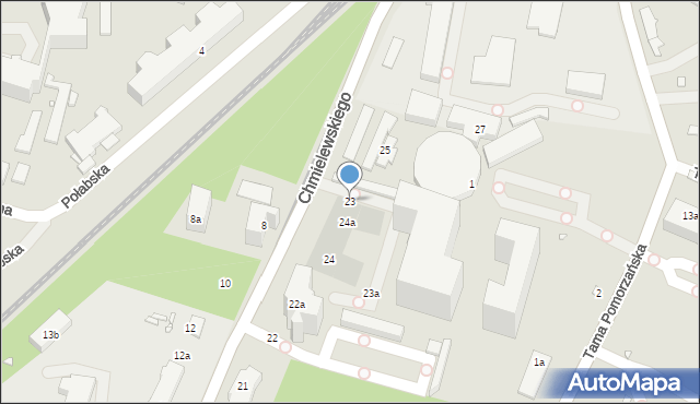 Szczecin, Chmielewskiego Zygmunta, 23, mapa Szczecina