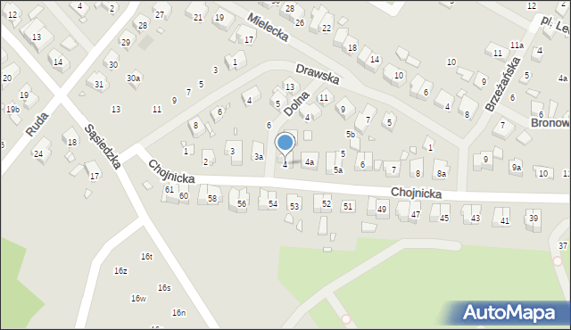 Szczecin, Chojnicka, 4, mapa Szczecina