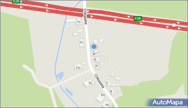 Szczecin, Chłopska, 34, mapa Szczecina