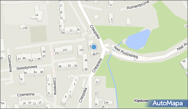 Szczecin, Chłopska, 65, mapa Szczecina