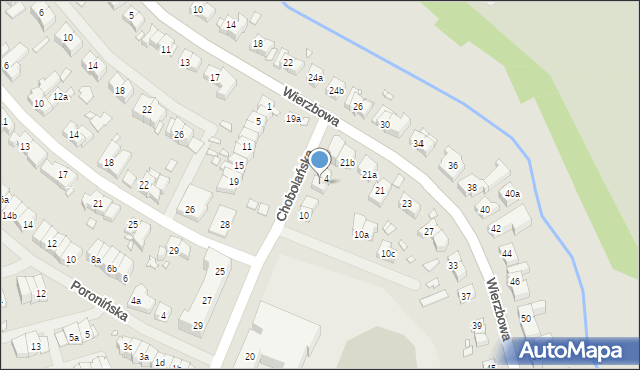 Szczecin, Chobolańska, 6, mapa Szczecina