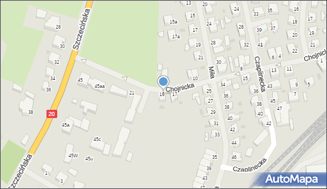 Szczecinek, Chojnicka, 19, mapa Szczecinek