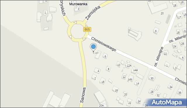 Szówsko, Chmielowskiego Adama, 4a, mapa Szówsko