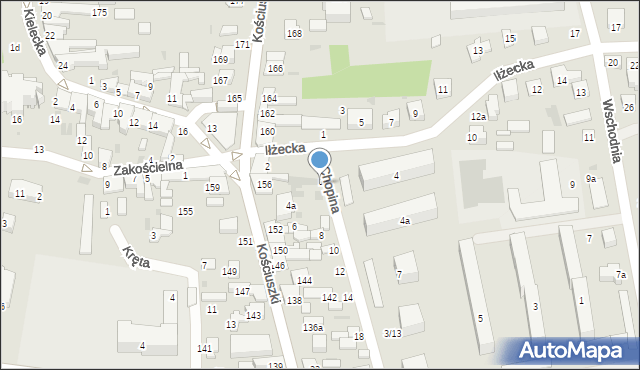 Szydłowiec, Chopina Fryderyka, 4, mapa Szydłowiec