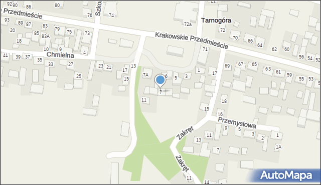 Tarnogóra, Chmielna, 7, mapa Tarnogóra