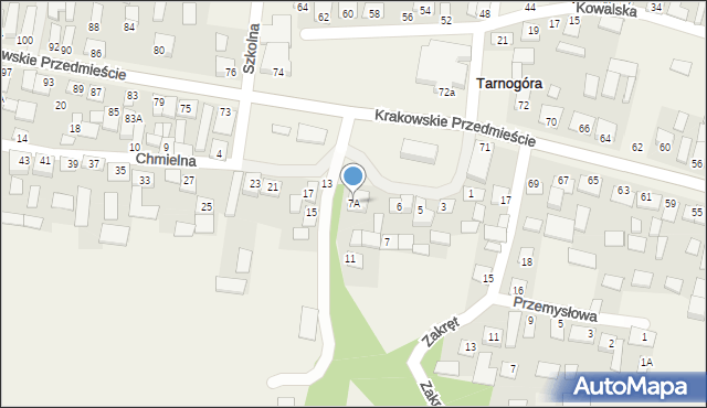 Tarnogóra, Chmielna, 7A, mapa Tarnogóra
