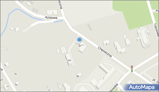 Tarnów, Chemiczna, 16, mapa Tarnów